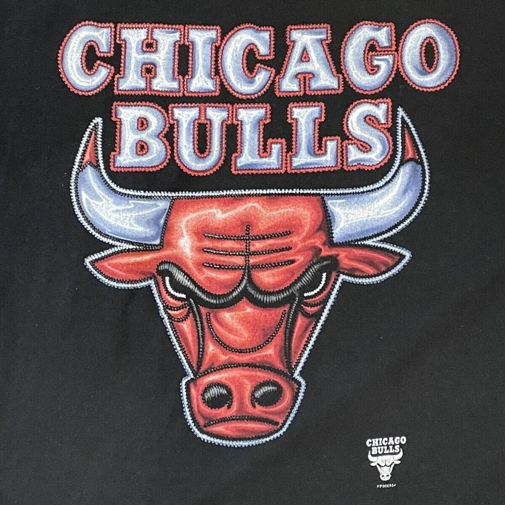 Vintage Chicago Bulls TShirt XL Pro Player USA Single Stitch Black Graphic Tee - Picture 4 of 9